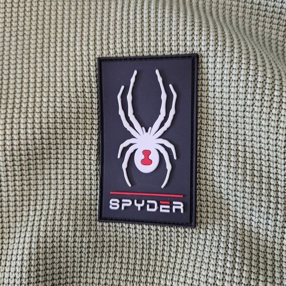 Spyder Fleece Jacket Mens Medium Olive Green - Picture 5 of 6